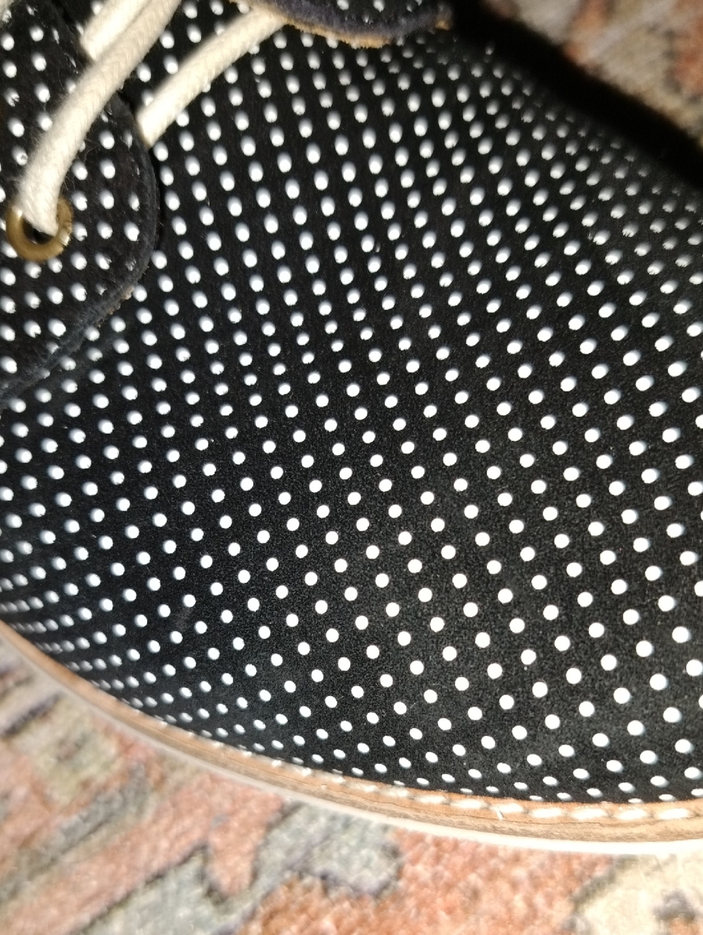 Rollie DERBIE Black/White Polka Dot Black Dream Leather Lace-Up Shoes - 38 /7.5 - Picture 6 of 7